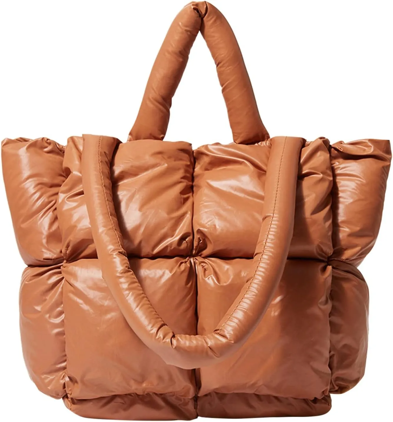 Leather Crossbody Bags for Women Designer Satchel Handbags Top-Handle Purses with Strap Mothers Day Gifts(Brown)