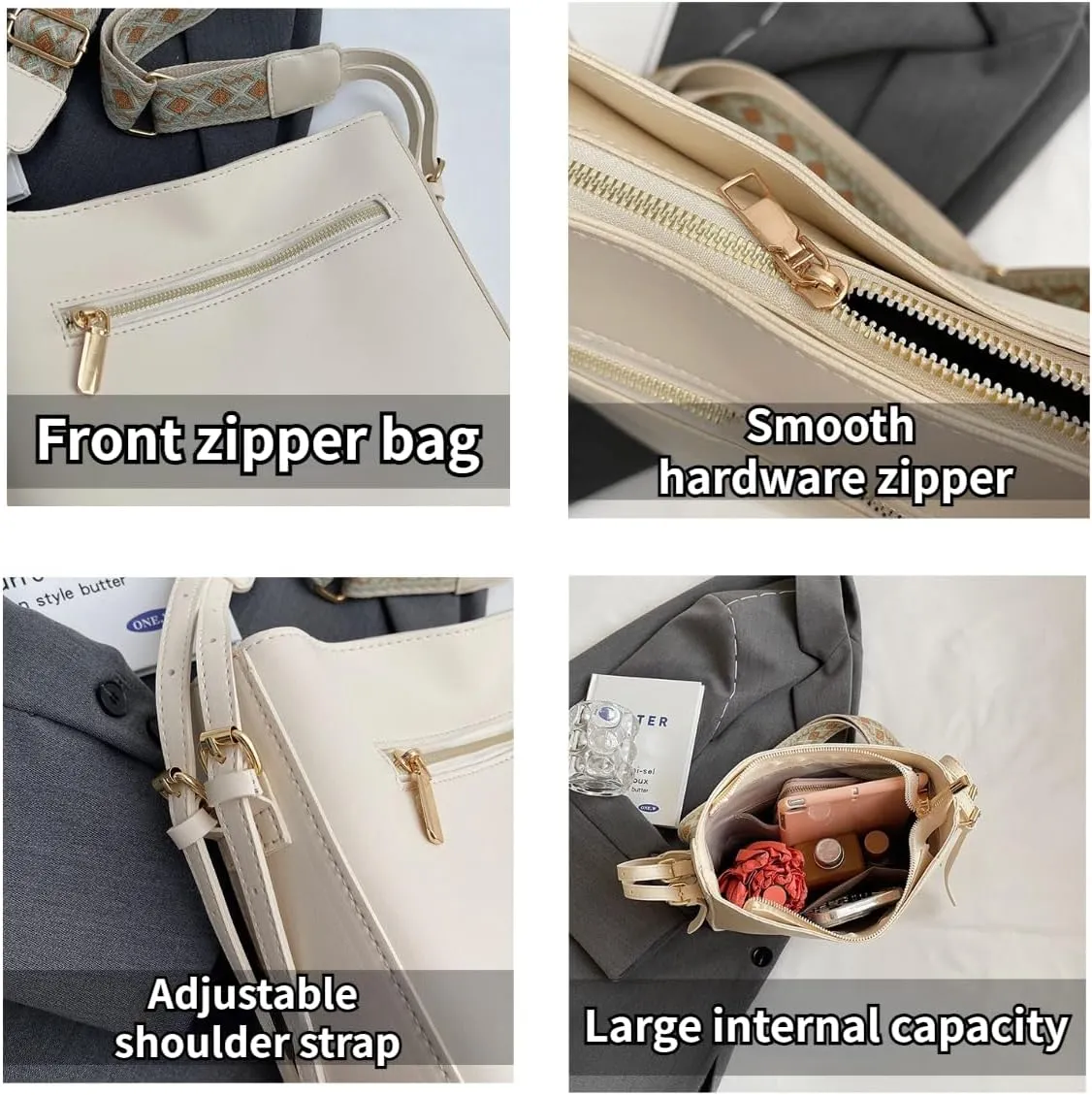 Leather Crossbody Bags for Women Leather Handbags Everything Shoulder Bags Work Tote Bag for Women