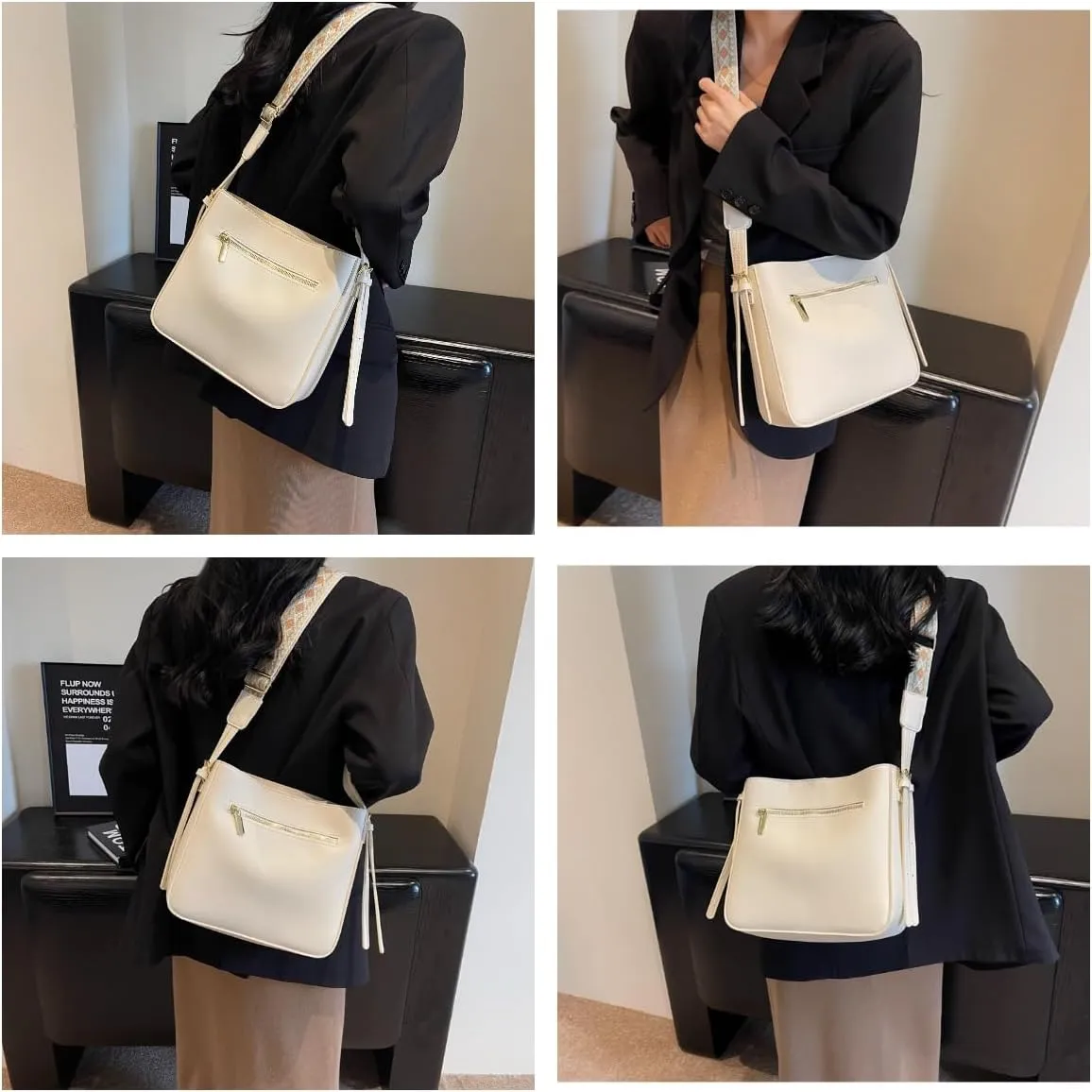 Leather Crossbody Bags for Women Leather Handbags Everything Shoulder Bags Work Tote Bag for Women