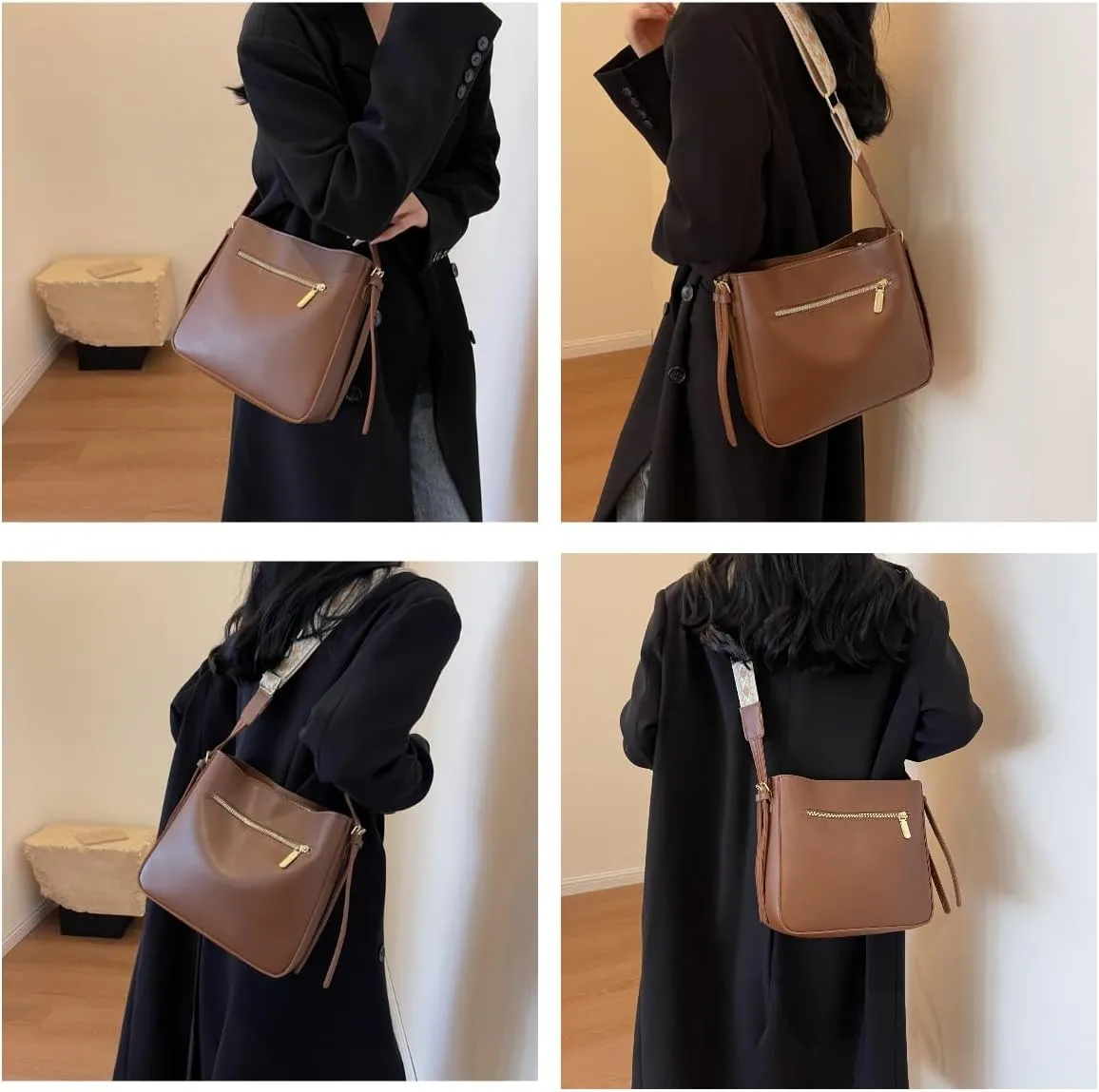 Leather Crossbody Bags for Women Leather Handbags Everything Shoulder Bags Work Tote Bag for Women