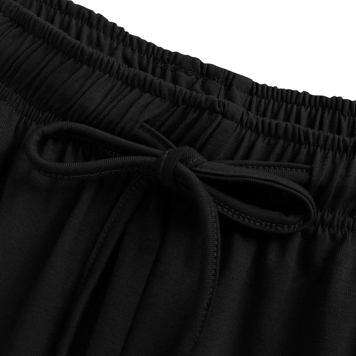 Lounge Set Women 2 Piece Summer Outfits Soft Pajama Set Basic Comfy Short Sleeve Tops Elastic Waist Yoga Shorts