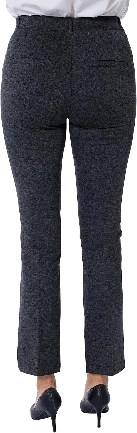 Marycrafts Women's Pull On Stretch Yoga Straight Dress Work Pants 29" /31"/33"