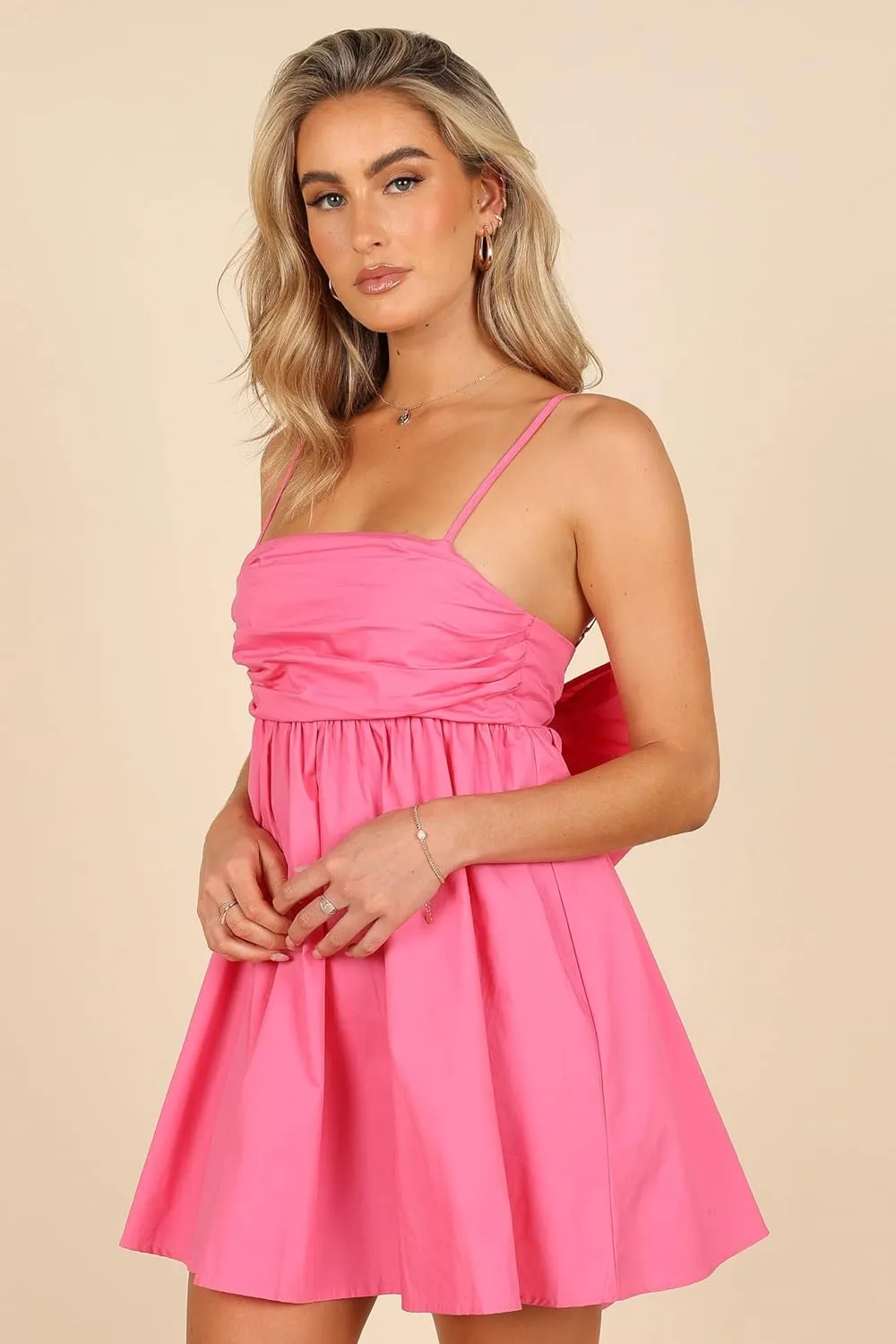Petal & Pup Women's Alice Bow Back Mini Dress