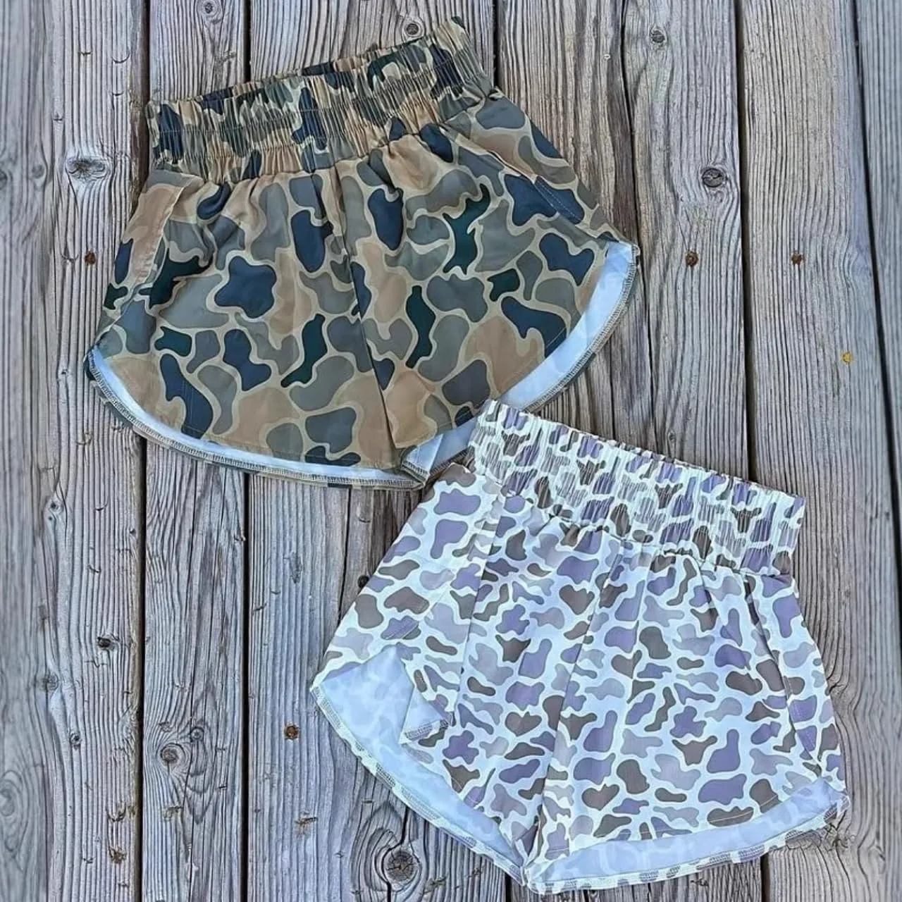 RICHTRUE Camo Boxer Shorts Women Cute Graphic Y2k Shorts Colorful Summer Bottoms 2025 Trendy