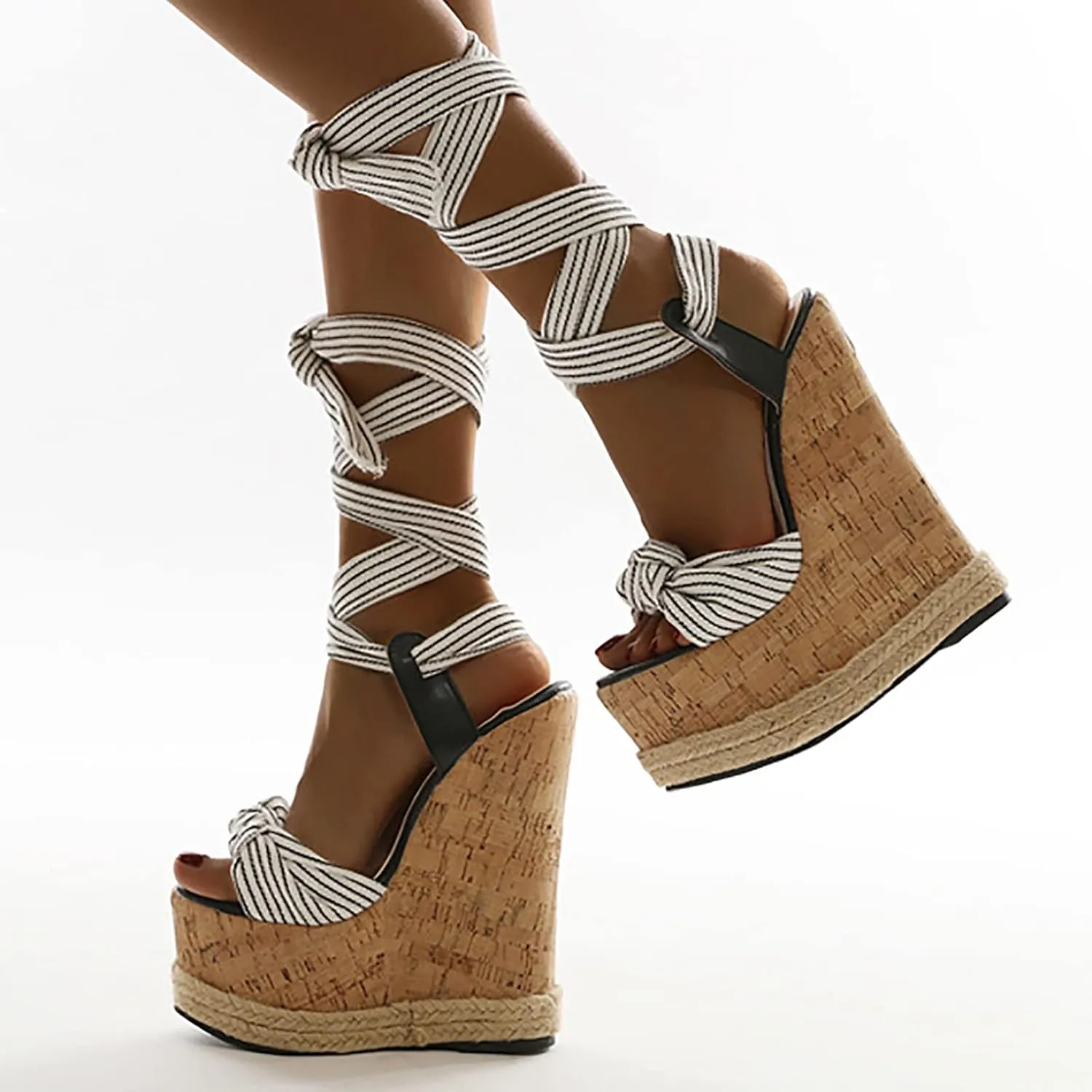 Sandals for Women Platform Ankle Strap Womens Sandals Open Toe Espadrille Wedge Sandals for Women Casual Summer Womens Shoes