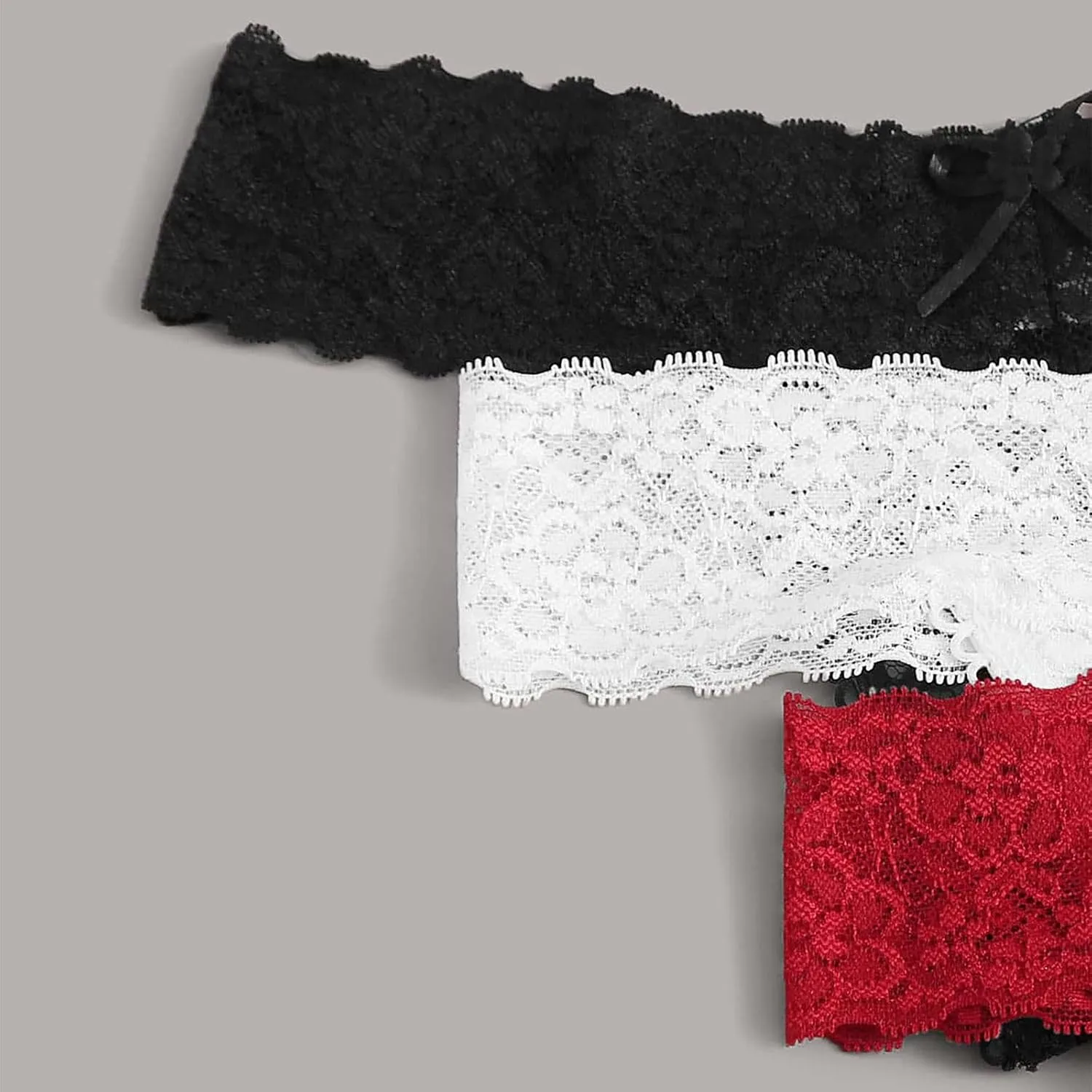 Sinzelimin 3 Pack Briefs for Womens Sexy Hipster Panties Lace Thongs G-Pants Lingerie Underwear Boyshorts Underpants
