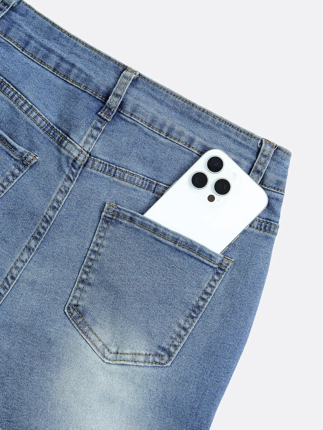 Skinny Cargo Pants Women High Waisted Jeans Stretch Fashion Casual with Flaps 6 Pockets