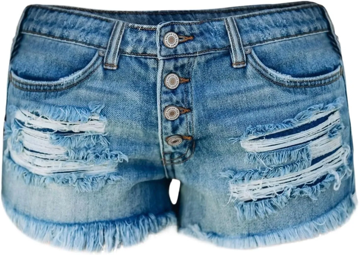 Summer Womens Jeans Shorts Jeans Short Length High Waisted Pocket Jeans