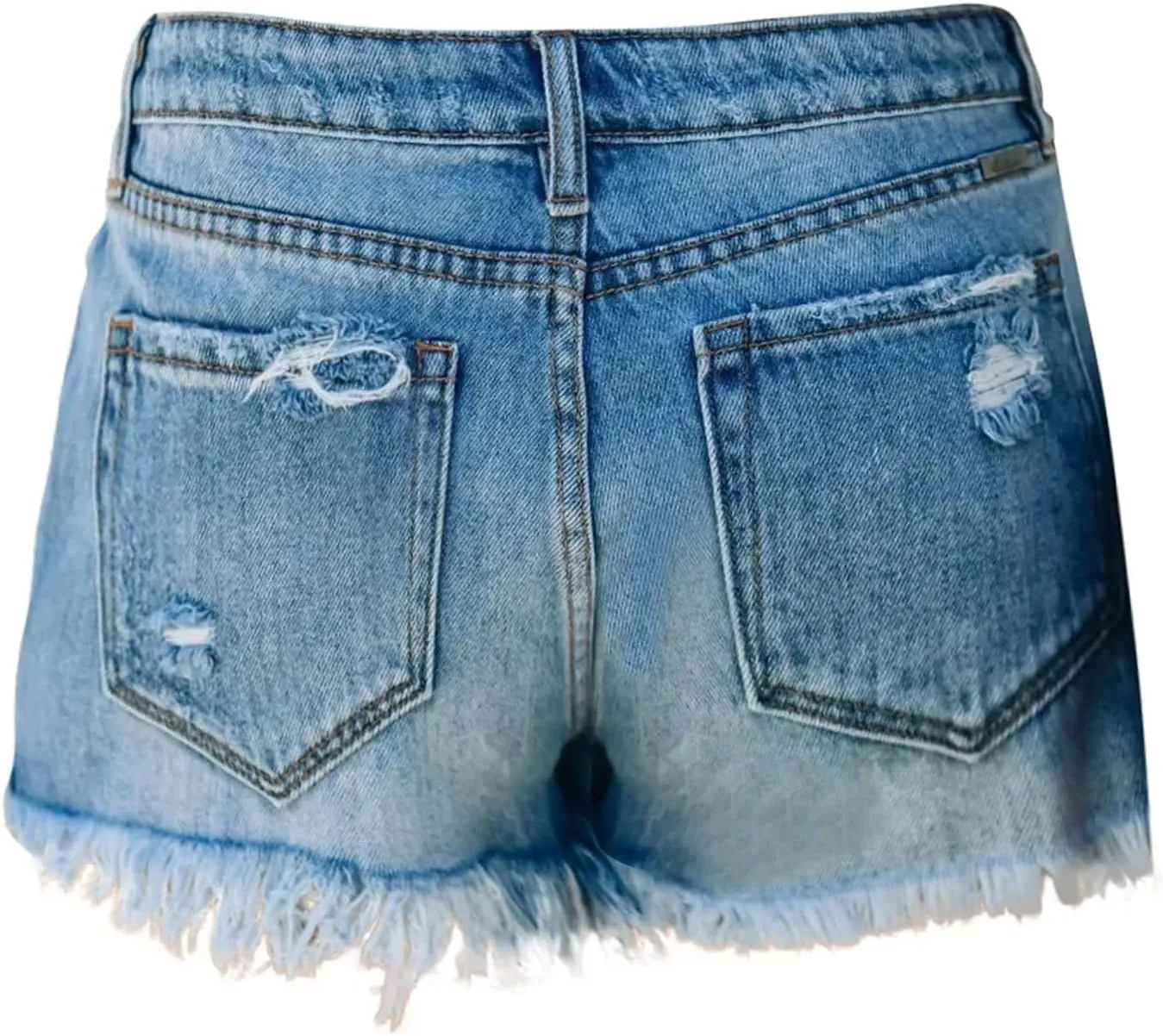 Summer Womens Jeans Shorts Jeans Short Length High Waisted Pocket Jeans