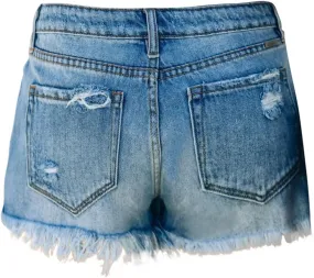Summer Womens Jeans Shorts Jeans Short Length High Waisted Pocket Jeans