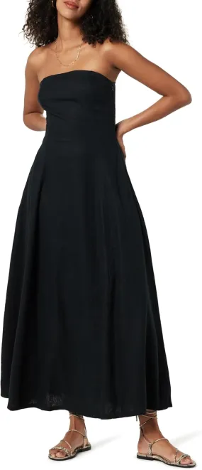 The Drop Women's Carlota Strapless Linen Maxi Dress