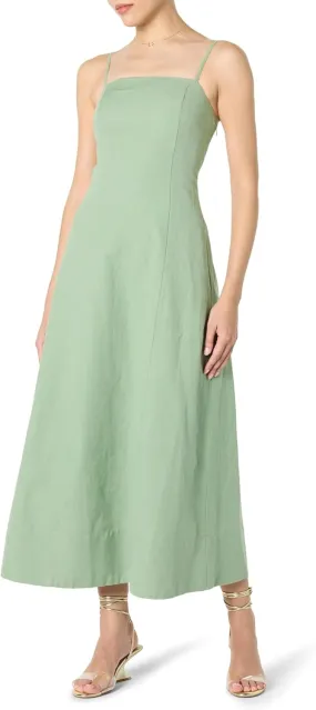 The Drop Women's Daphne Square Neck Linen Maxi Dress