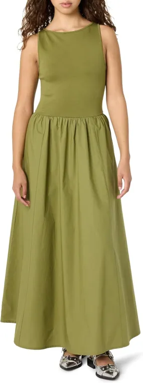 The Drop Women's Dia Mixed Fabric Midi Tank Dress
