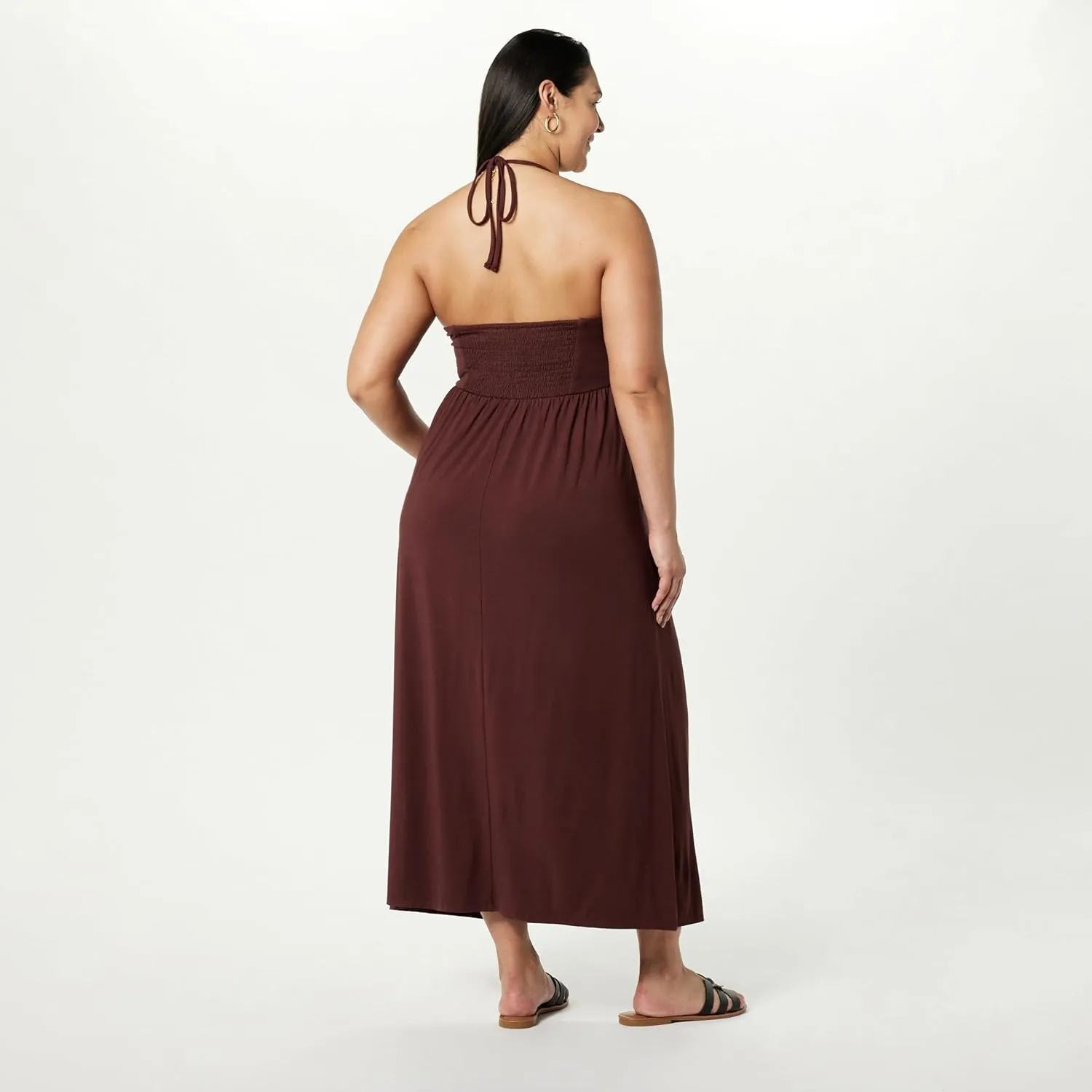 The Drop Women's Kapri Gathered Halter Dress
