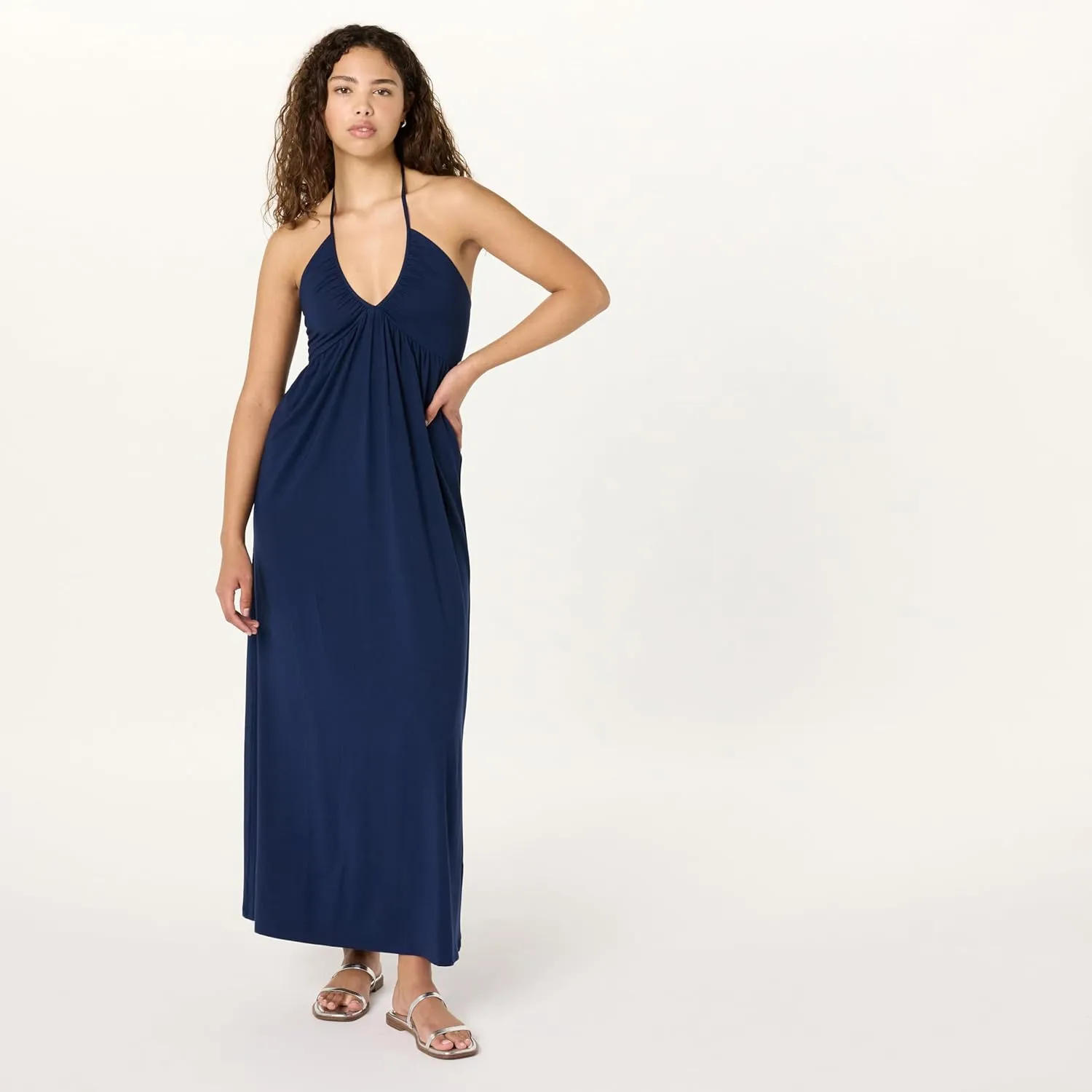 The Drop Women's Kapri Gathered Halter Dress