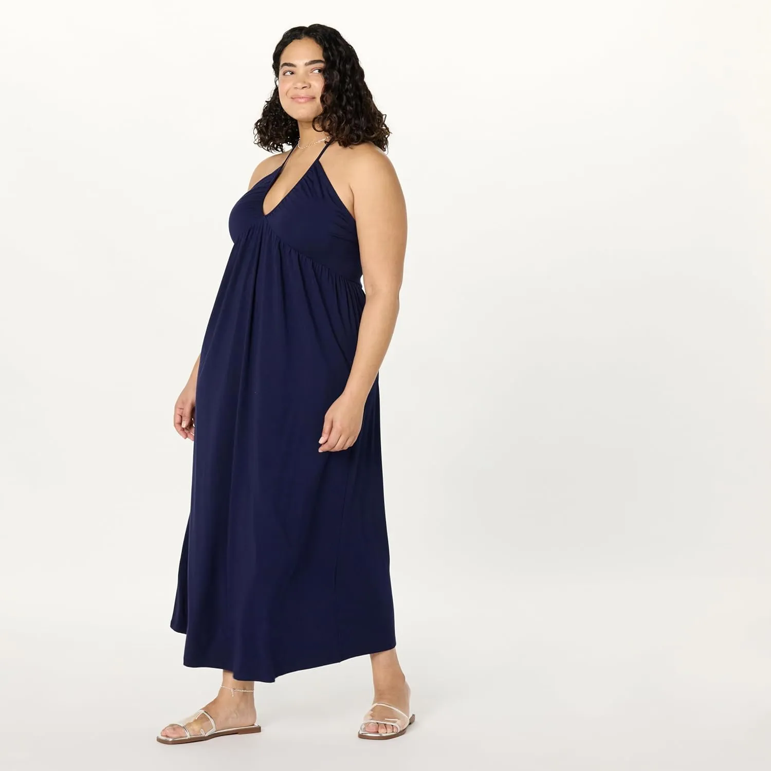The Drop Women's Kapri Gathered Halter Dress
