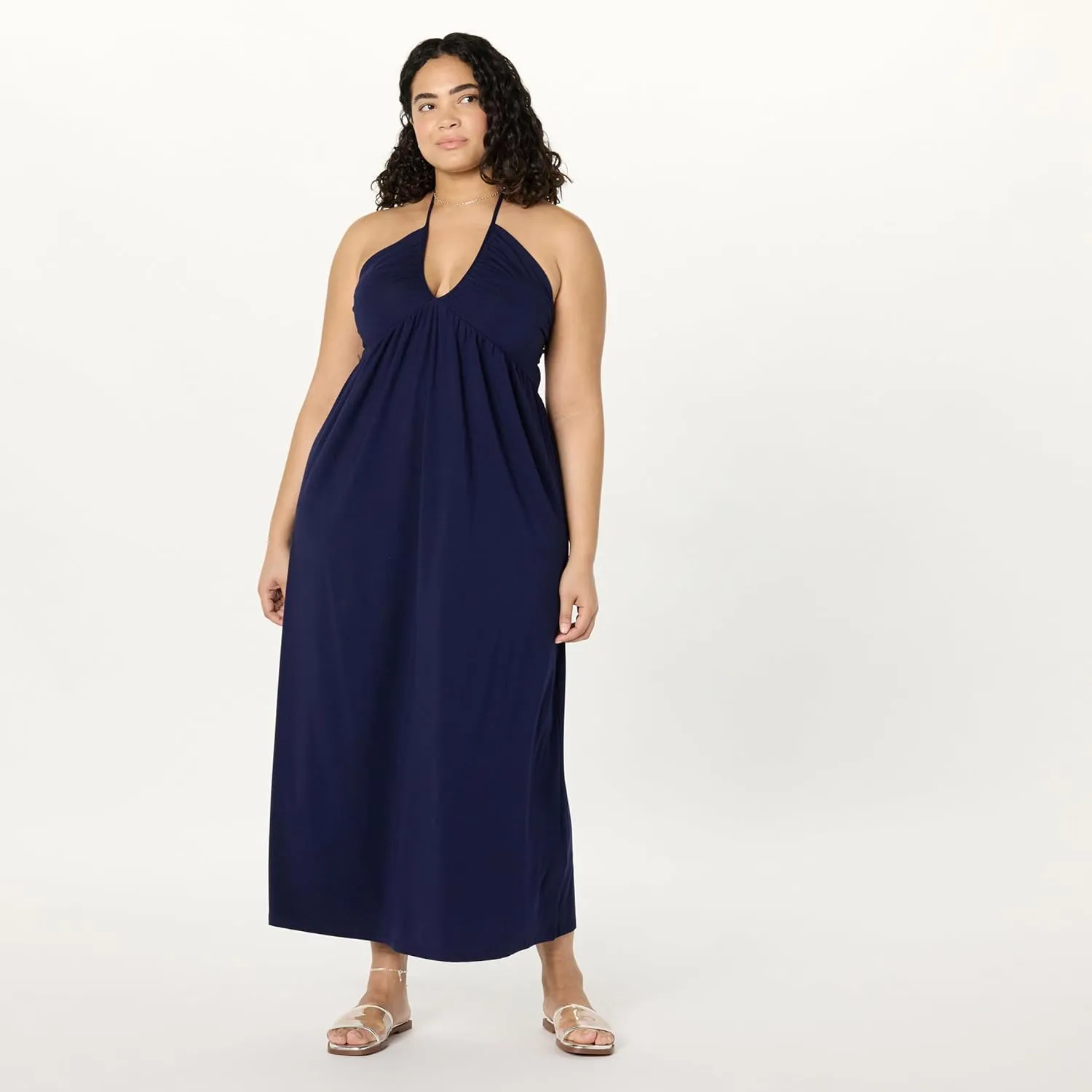 The Drop Women's Kapri Gathered Halter Dress