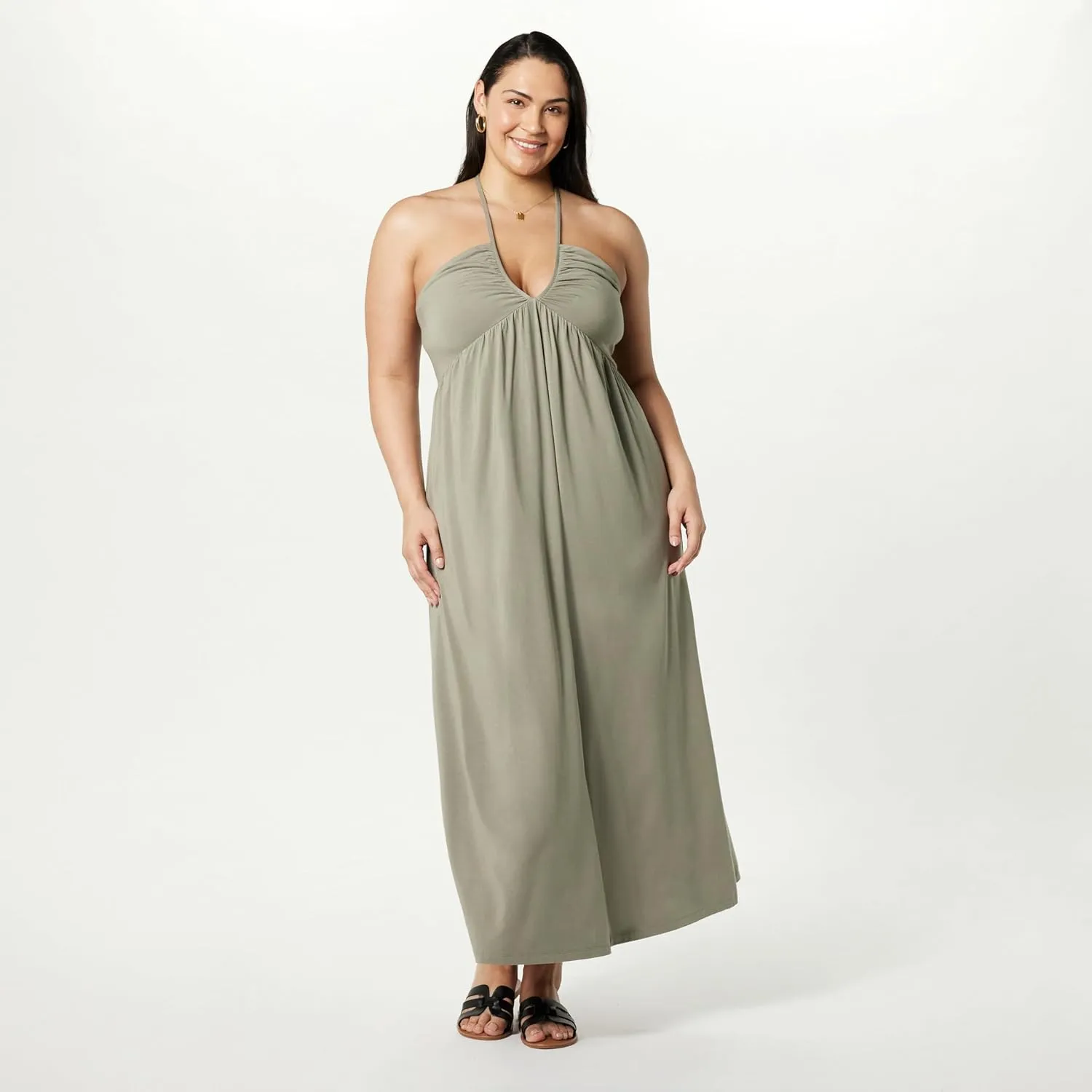 The Drop Women's Kapri Gathered Halter Dress
