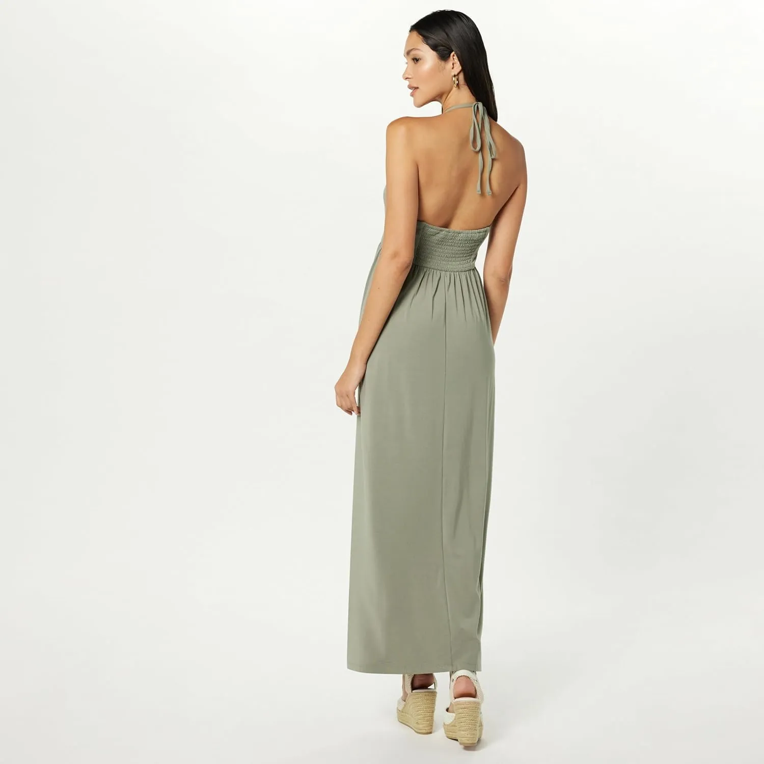 The Drop Women's Kapri Gathered Halter Dress