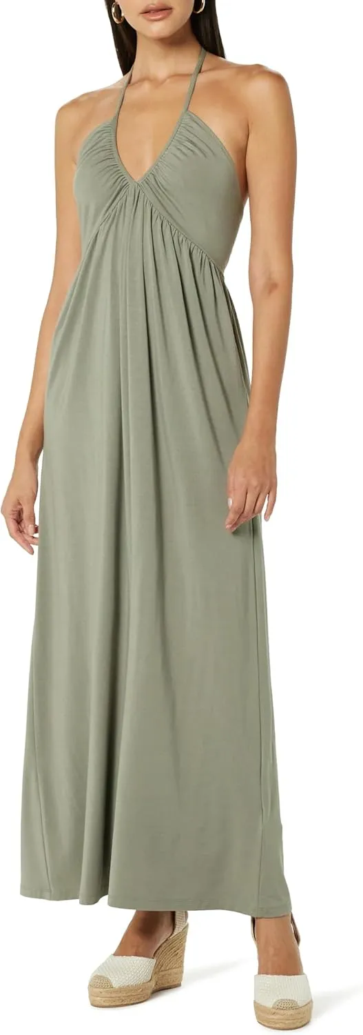 The Drop Women's Kapri Gathered Halter Dress