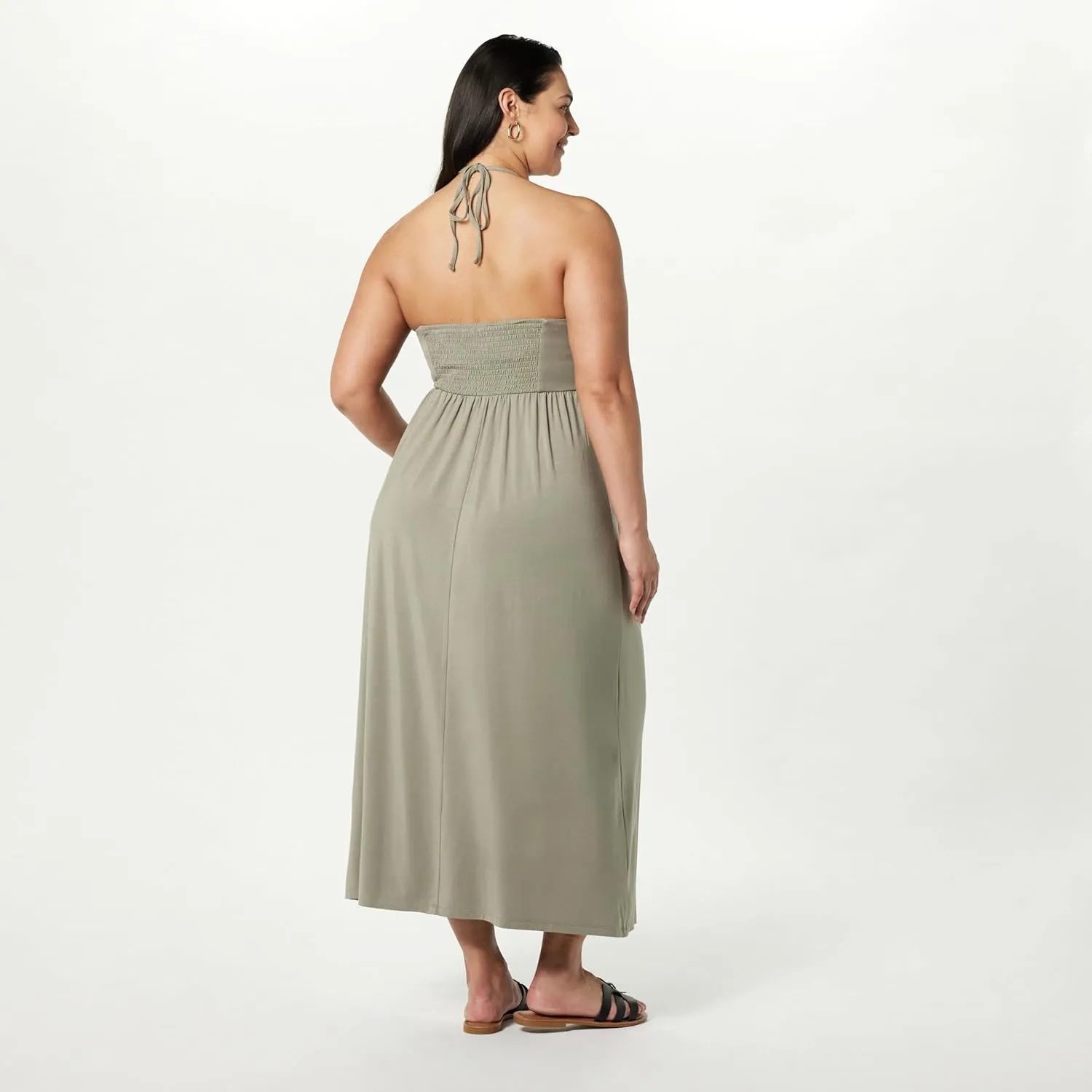 The Drop Women's Kapri Gathered Halter Dress