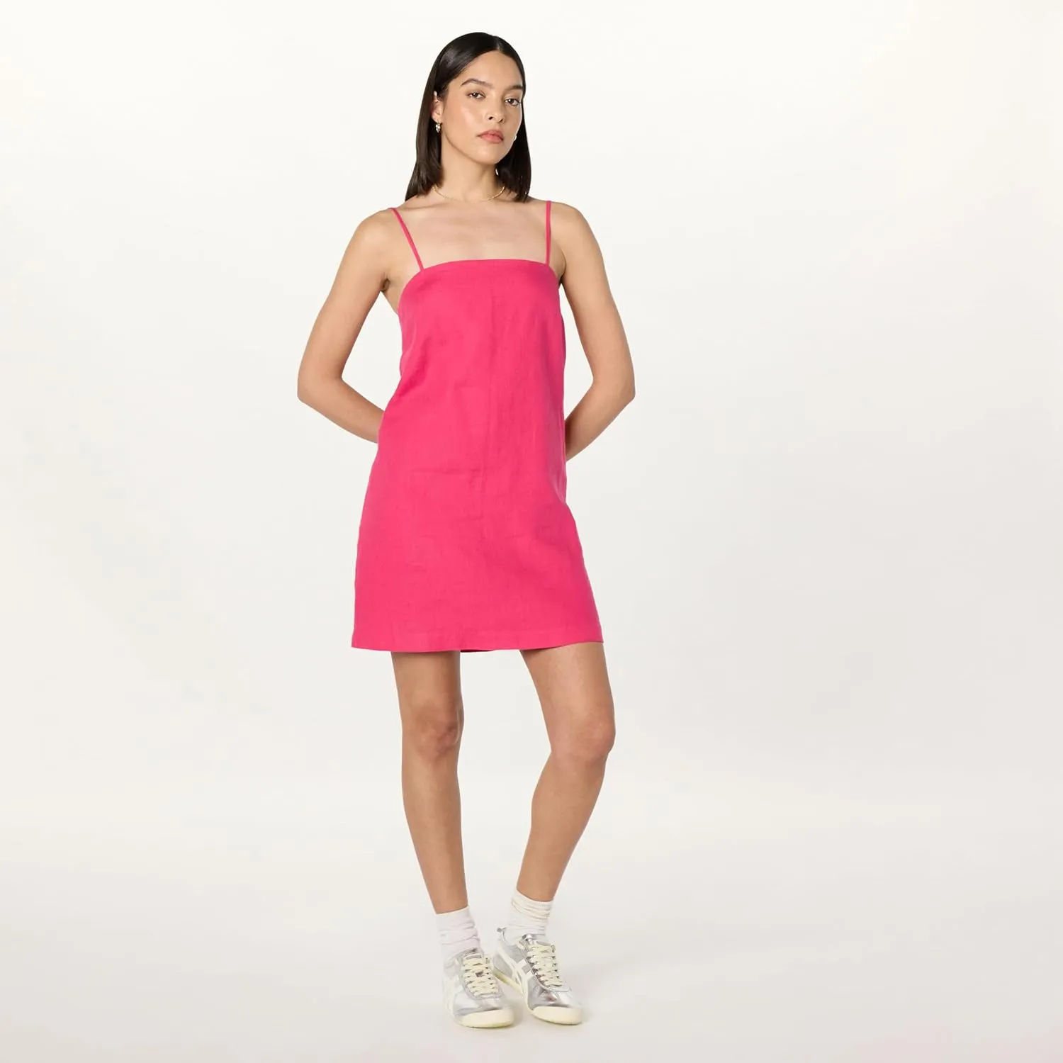 The Drop Women's Seville Linen Mini Shift Dress