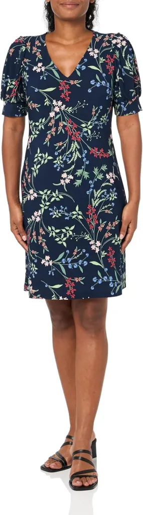 Tommy Hilfiger Women's Puff Sleeve Beach Blossom Dress