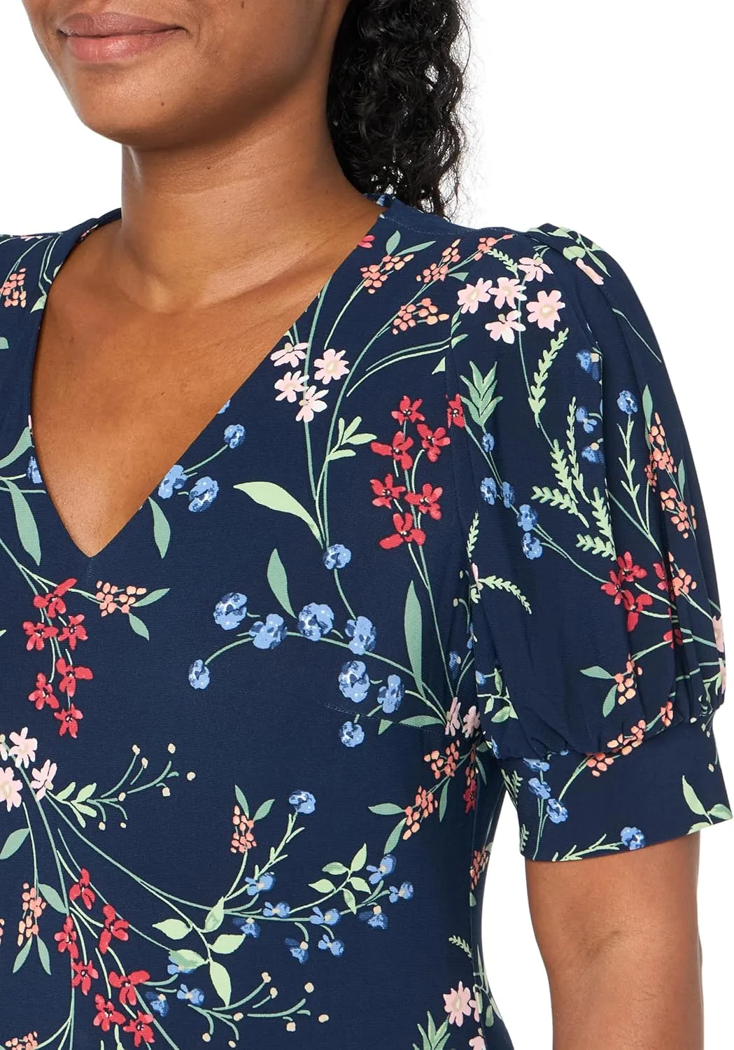 Tommy Hilfiger Women's Puff Sleeve Beach Blossom Dress