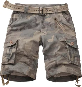 TRGPSG Women's Hiking Shorts, 7" Bermuda Cargo Shorts with 7 Pockets, Quick Dry, Breathable, Green