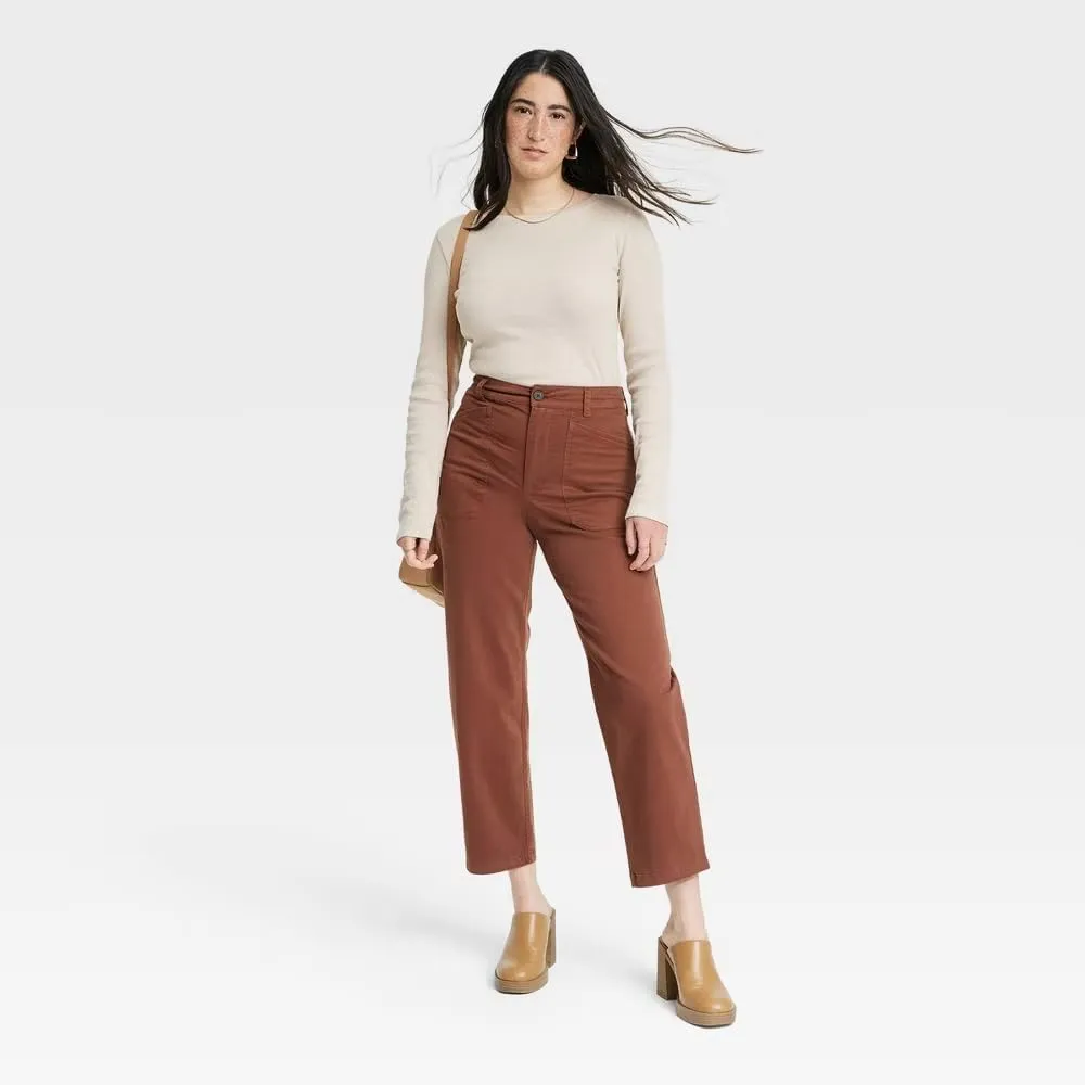 Universal Thread Women's High-Rise Barrel Leg Pants -