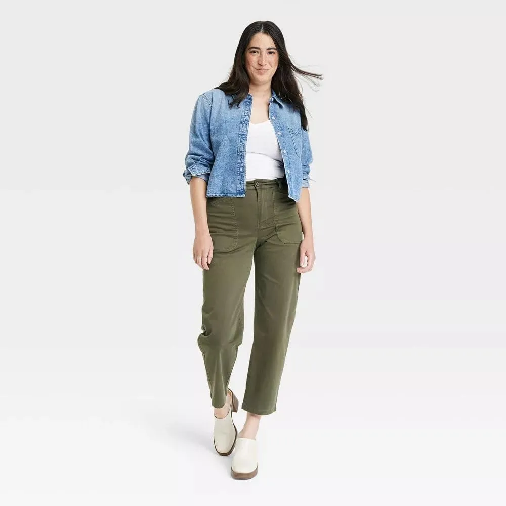 Universal Thread Women's High-Rise Barrel Leg Pants -