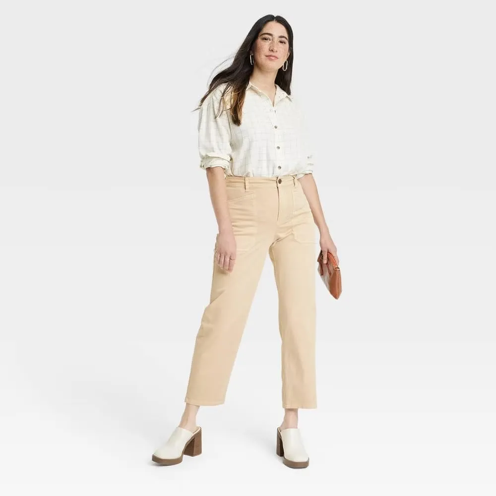 Universal Thread Women's High-Rise Barrel Leg Pants -