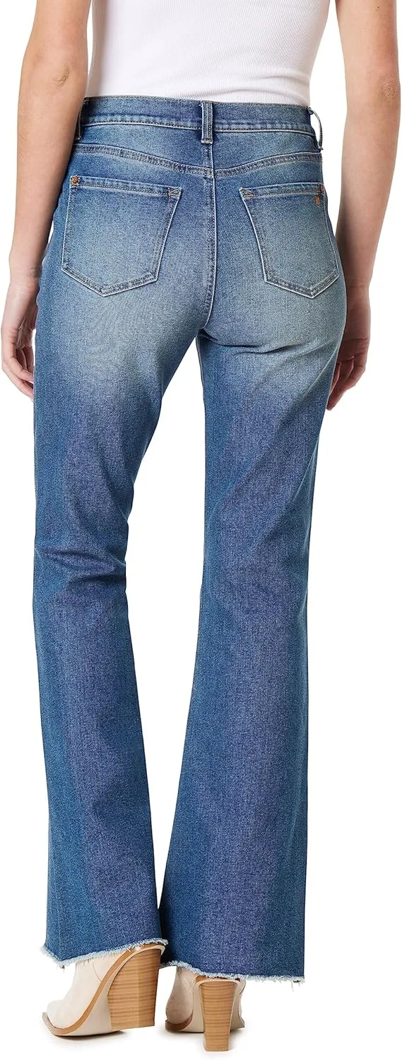 WallFlower Women's Fearless Curvy Super Flare High Rise Insta Vintage Juniors Jeans