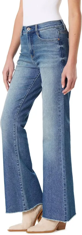 WallFlower Women's Fearless Curvy Super Flare High Rise Insta Vintage Juniors Jeans