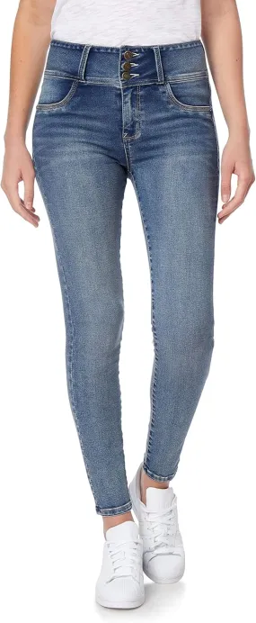 WallFlower Women's Sassy Skinny High-Rise Insta Soft Juniors Jeans (Standard and Plus)