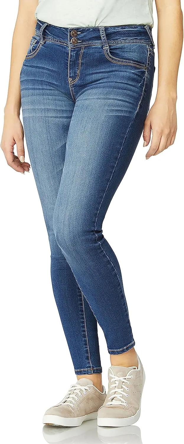 WallFlower Women's Ultra Fit Mid-Rise Insta Soft Denim Juniors Jeans (Also Available in Plus Sizes)