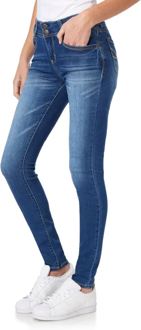 WallFlower Women's Ultra Fit Mid-Rise Insta Soft Denim Juniors Jeans (Also Available in Plus Sizes)