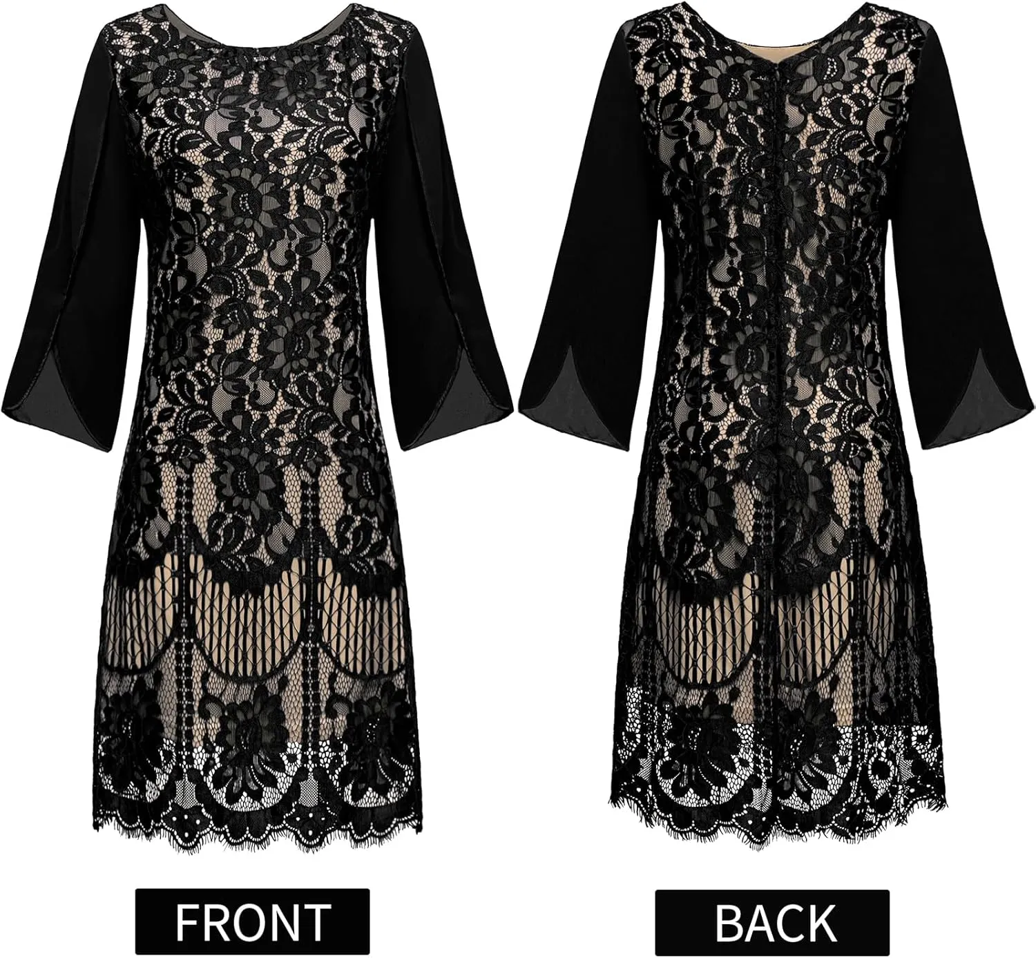 Wedding Guest Cocktail & Formal Dresses for Women - Lace Sequin Prom Evening Dress