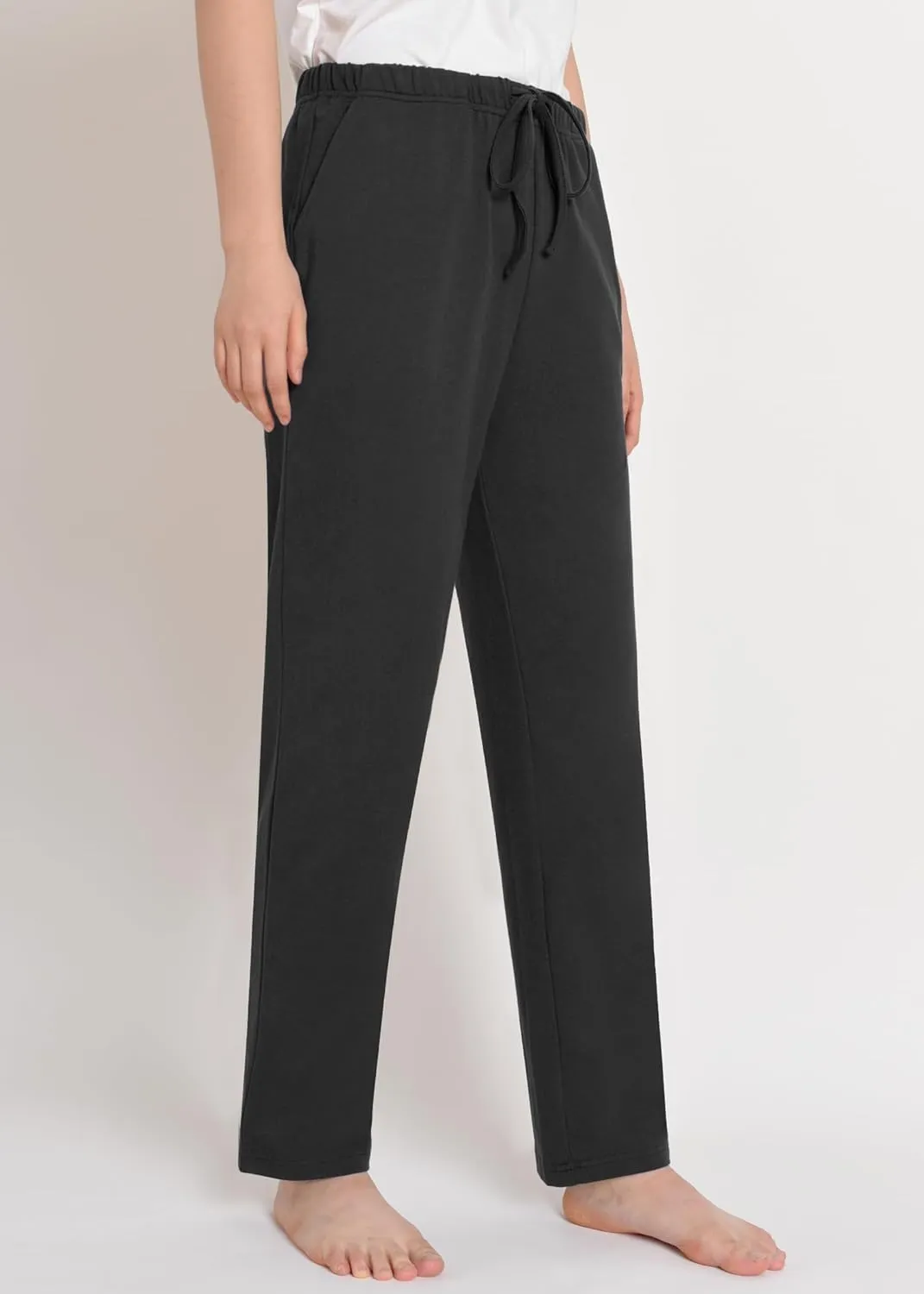 Weintee Women's Petite Cotton Pants with Pockets