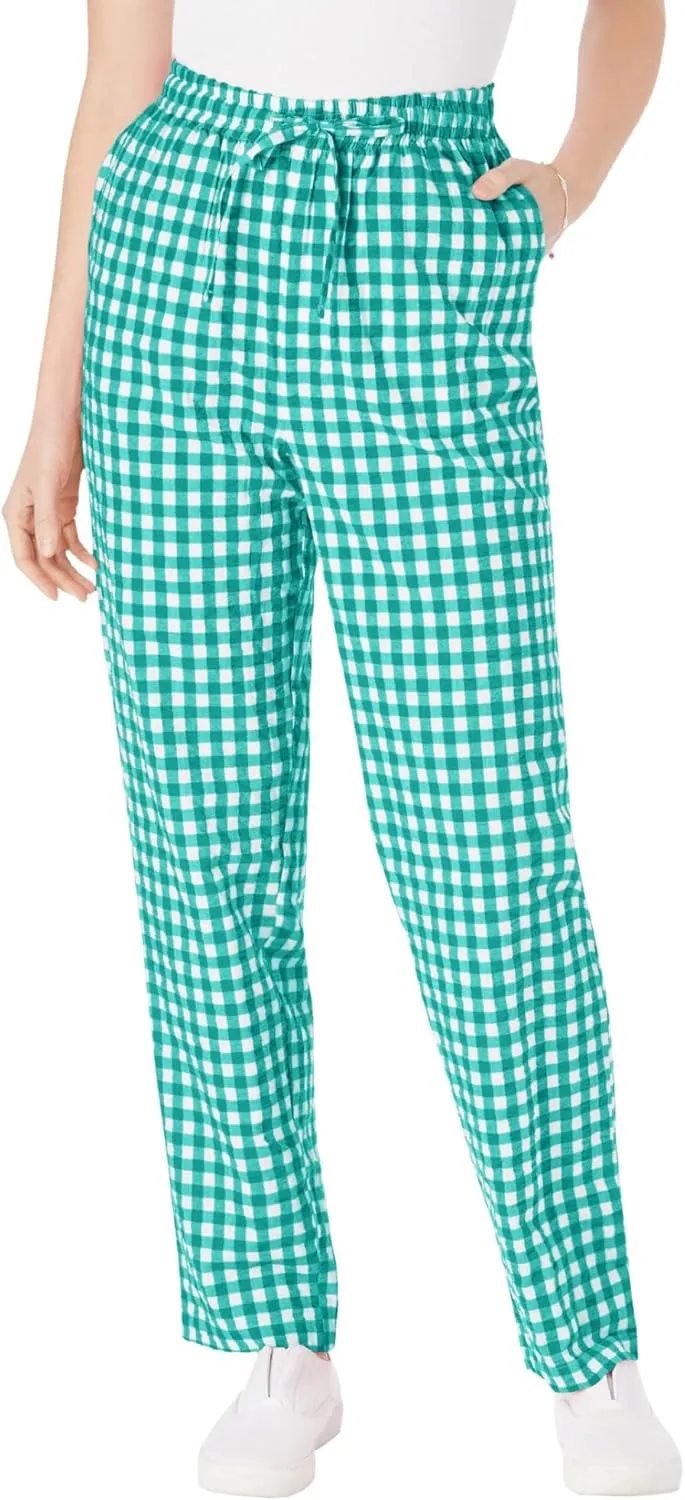 Woman Within Plus Size Seersucker Pant