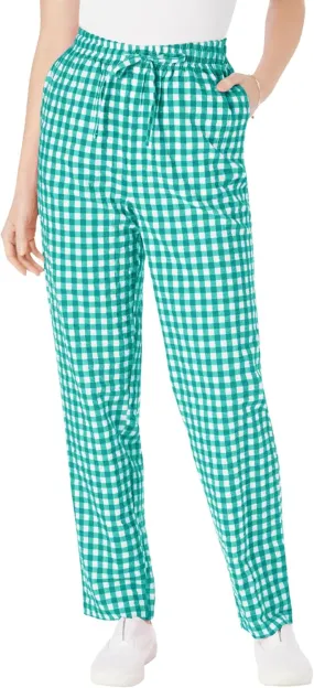 Woman Within Plus Size Seersucker Pant