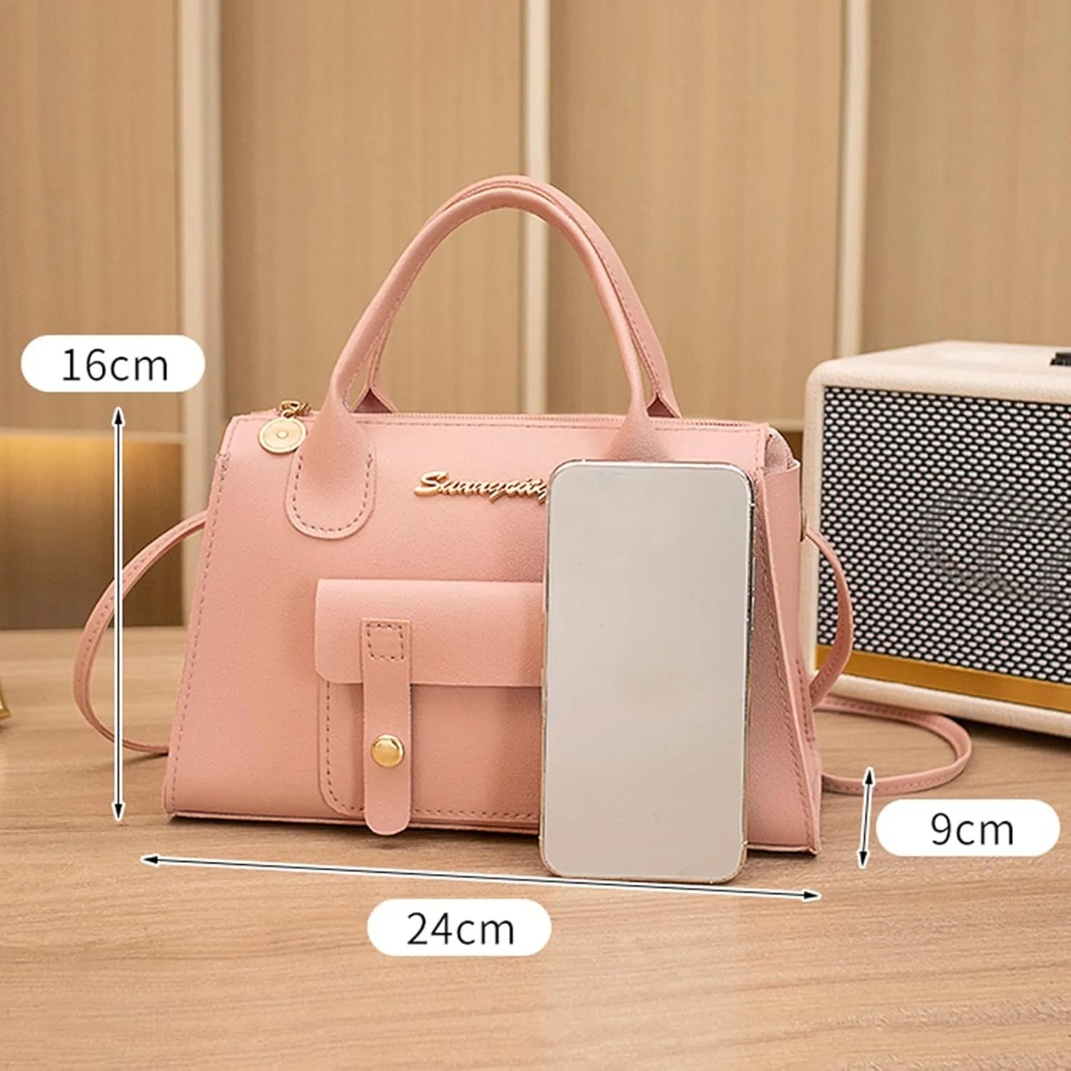Women Messenger Bag Fashion New Pattern Solid Simple Handbag Shoulder Bags Purpose High Capacity (Black, One Size)