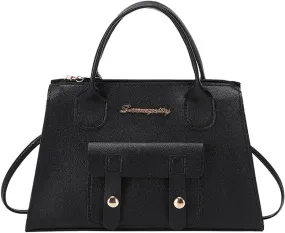 Women Messenger Bag Fashion New Pattern Solid Simple Handbag Shoulder Bags Purpose High Capacity (Black, One Size)