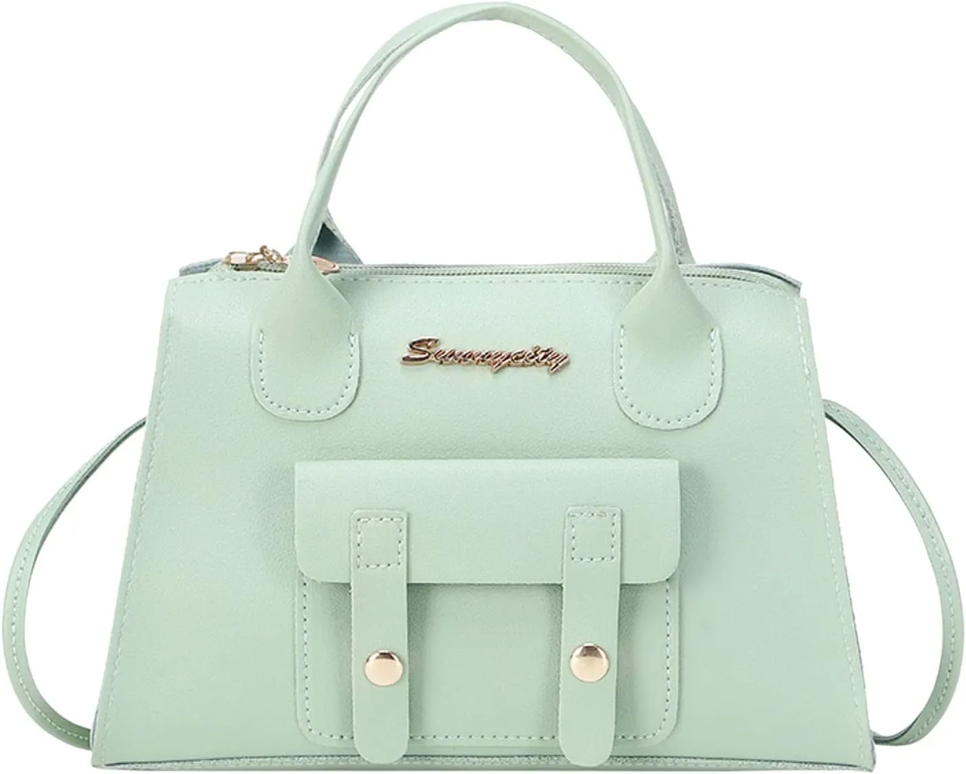 Women Messenger Bag Fashion New Pattern Solid Simple Handbag Shoulder Bags Purpose High Capacity (Green, One Size)
