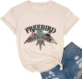 Women Vintage Rock Band Shirts Country Music Shirts Graphic Tees Concert Outfit Short Sleeve Tops