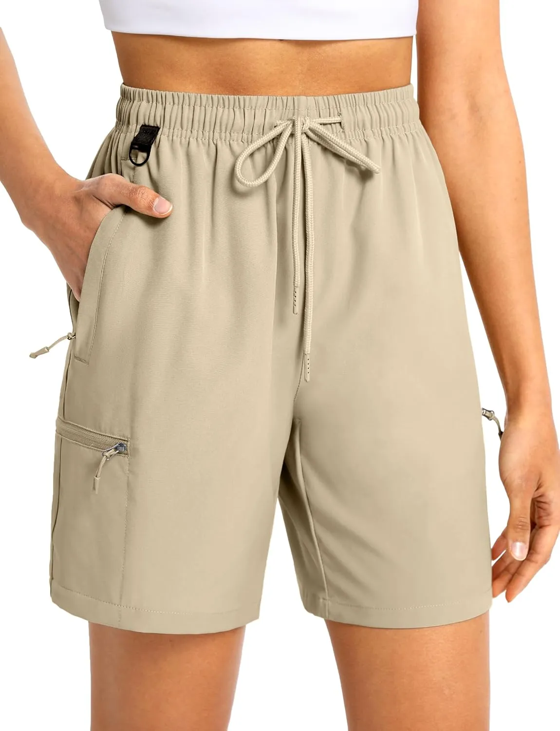 Women's 7'' Hiking Cargo Shorts Quick Dry Lightweight Summer Shorts for Women Athletic Golf
