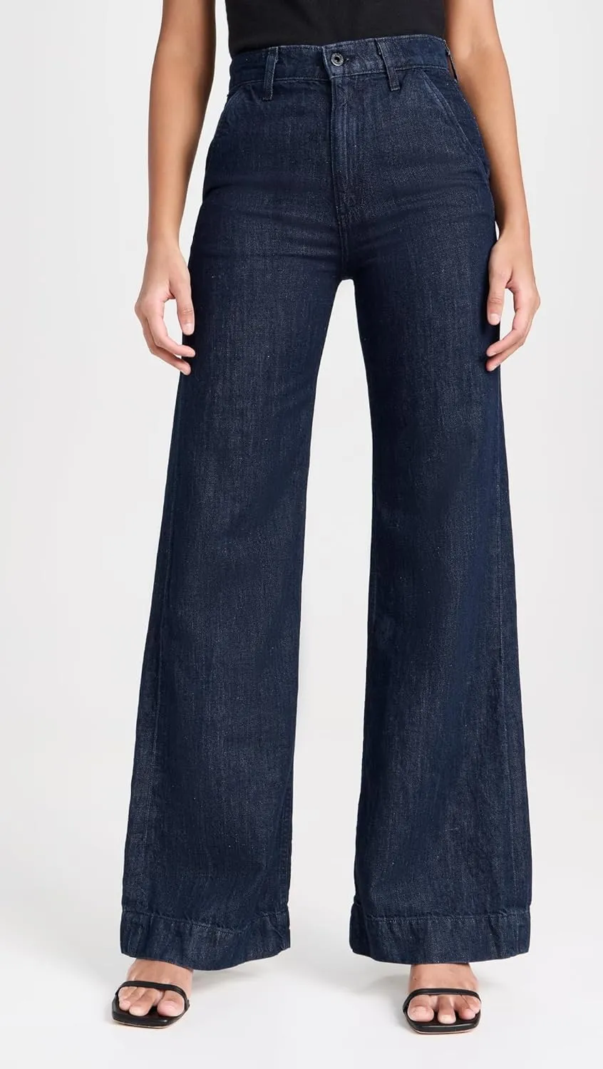 Women's Denim Trousers Indigo Linen