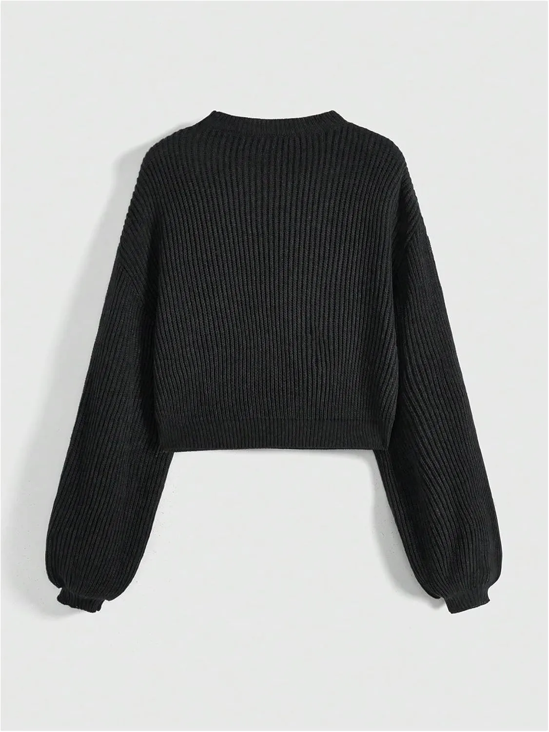 Women's Floral Embroidered Sweaters Crewneck Sweaters Long Sleeve Knitted Top Pullovers