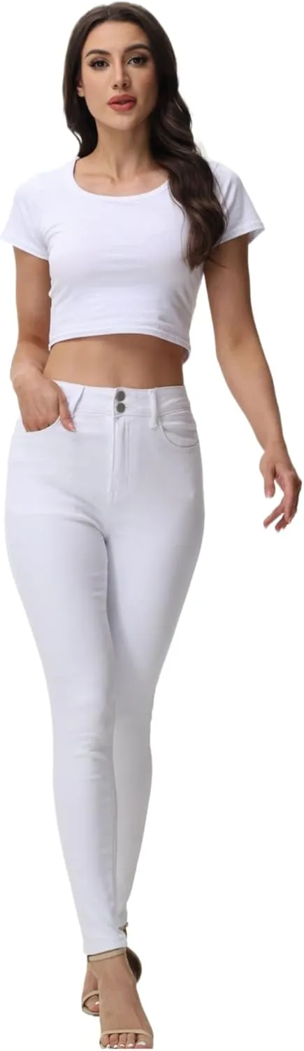 Women??s High Waisted Skinny Stretchy Denim Pants Curvy Jeggings Butt Lifting Jeans