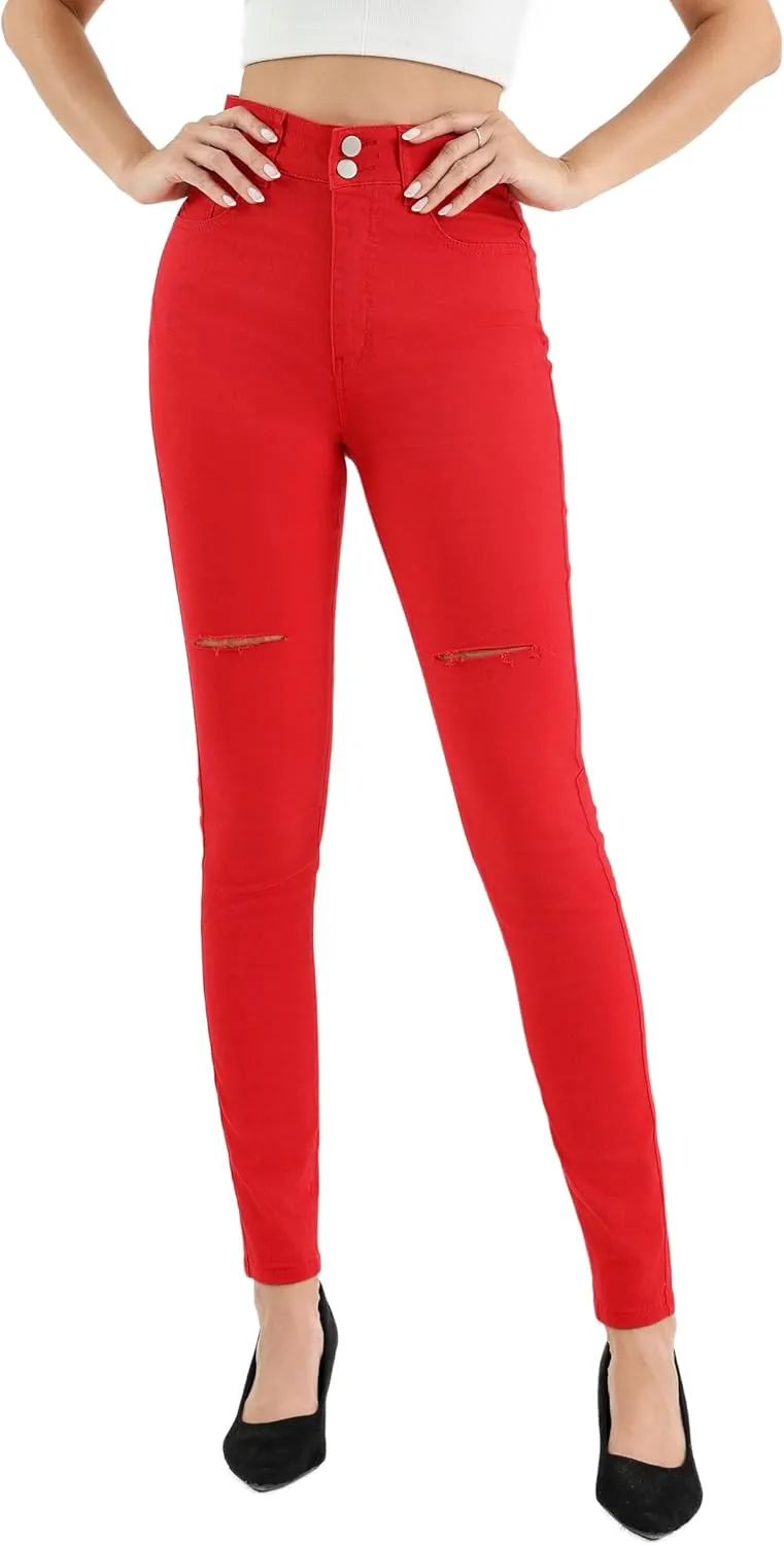 Women??s High Waisted Skinny Stretchy Denim Pants Curvy Jeggings Butt Lifting Jeans